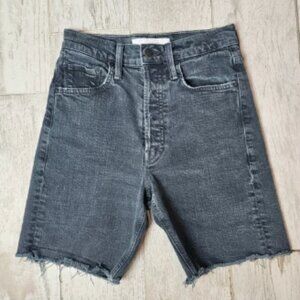 MOTHER The TIPPER Cut Off Fray Denim Shorts